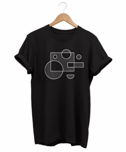 Abstract Shirt, Minimalist T-shirt, Artsy Tee, Geometric Top, Modern Art, Artistic Gift, Fashion Streetwear, Aesthetic Clothing, 90s Clothes