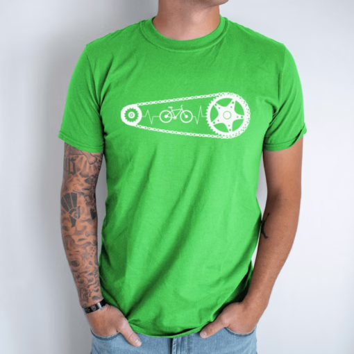 Cycling Heartbeat Unisex Tshirt | Bicycle