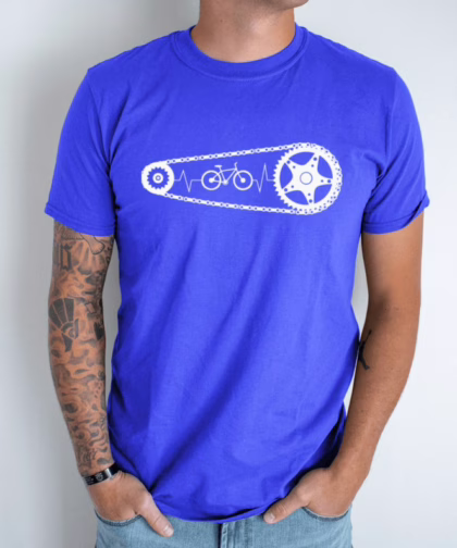 Cycling Heartbeat Unisex Tshirt | Bicycle
