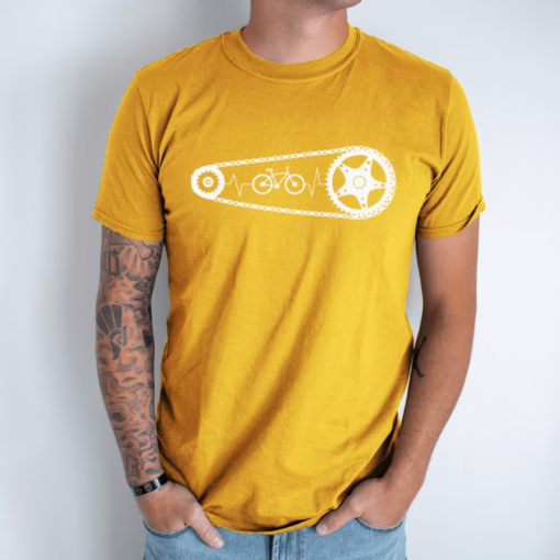 Cycling Heartbeat Unisex Tshirt | Bicycle