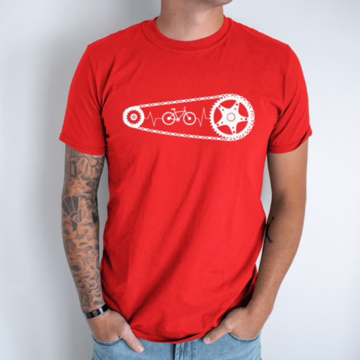 Cycling Heartbeat Unisex Tshirt | Bicycle