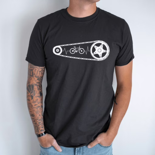 Cycling Heartbeat Unisex Tshirt | Bicycle