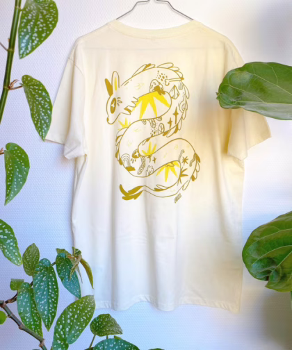 Dragon Shirt | Cute Dragon Print | Hand Screen Printed | Organic Cotton Tee | Eco friendly | Dragon Apparel