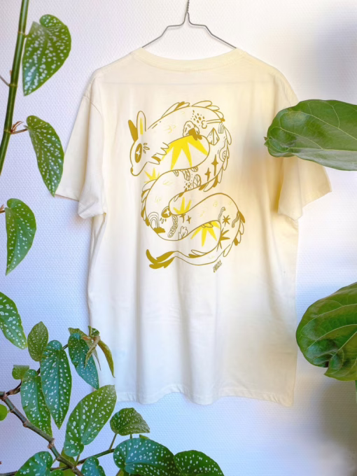 Dragon Shirt | Cute Dragon Print | Hand Screen Printed | Organic Cotton Tee | Eco friendly | Dragon Apparel