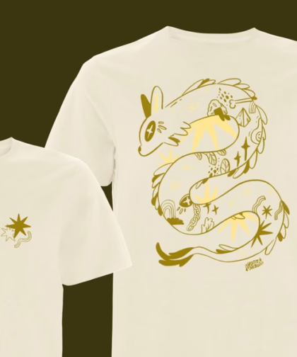 Dragon Shirt | Cute Dragon Print | Hand Screen Printed | Organic Cotton Tee | Eco friendly | Dragon Apparel