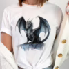 Dragon T-Shirt, Dragon Lover Gift, Mythical Fantasy Shirts, Dragon T Shirt, Dragon Wings Tee, Black Dragon with Wings TShirt