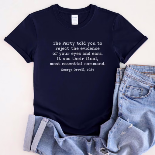 George Orwell 1984 Anti Trump Liberal Resist Shirt, Unisex Political Activist T-shirt, Social Justice, Protest Inequality Tee, Anti-Fascist
