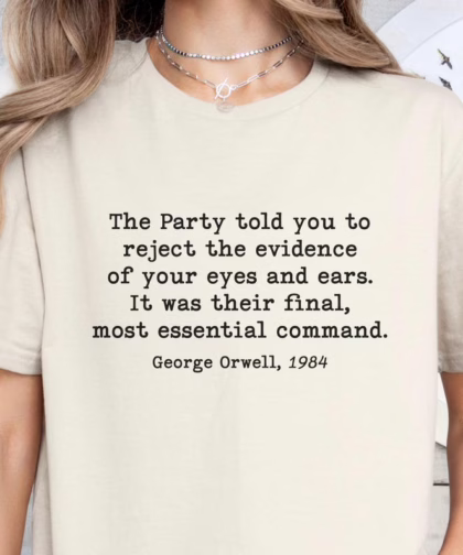 George Orwell 1984 Anti Trump Liberal Resist Shirt, Unisex Political Activist T-shirt, Social Justice, Protest Inequality Tee, Anti-Fascist
