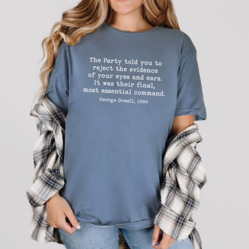 George Orwell 1984 Anti Trump Liberal Resist Shirt, Unisex Political Activist T-shirt, Social Justice, Protest Inequality Tee, Anti-Fascist