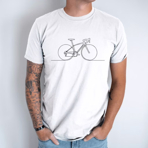 Minimalistic Bicycle Unisex Tshirt | Cotton Shirts, Boys, DTG Printed Shirt, Gifts