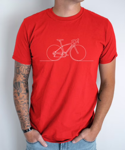 Minimalistic Bicycle Unisex Tshirt | Cotton Shirts, Boys, DTG Printed Shirt, Gifts