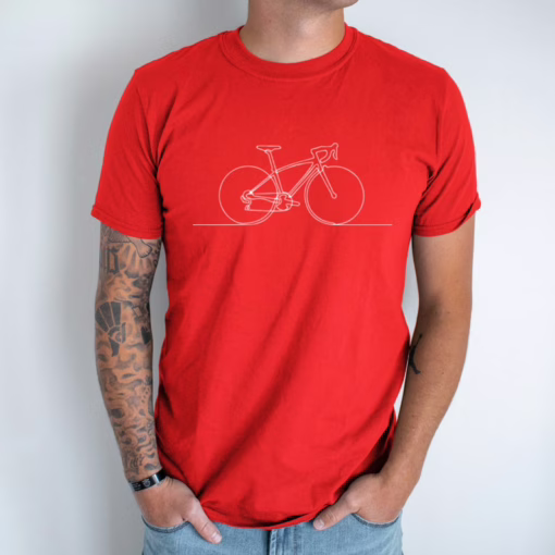 Minimalistic Bicycle Unisex Tshirt | Cotton Shirts, Boys, DTG Printed Shirt, Gifts