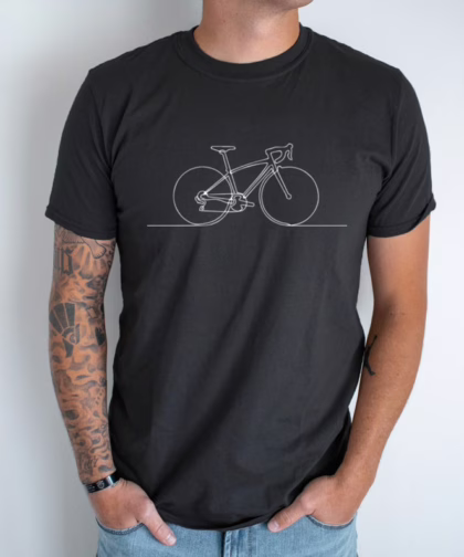 Minimalistic Bicycle Unisex Tshirt | Cotton Shirts, Boys, DTG Printed Shirt, Gifts