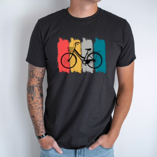 Retro Cycle Unisex T-shirt | Cotton Shirts, DTG Printed Shirt, Gifts